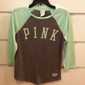 VS Pink baseball T-shirt 3/4 length sleeve